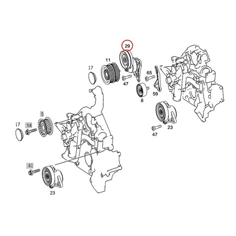 ベンツ ベルトテンショナー