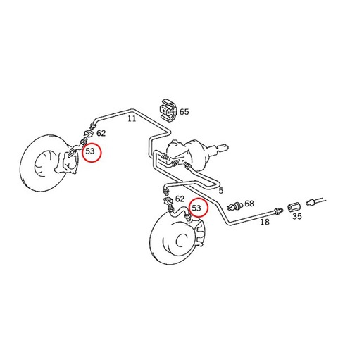 ベンツ ブレーキホース 左右セット