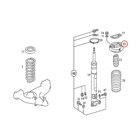 ベンツ フロント ショックアッパーマウント