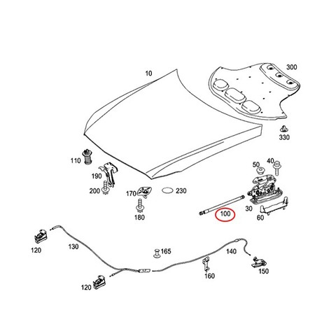 STABILUS製 ベンツ ボンネットダンパー