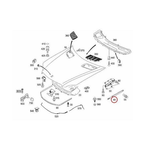 STABILUS製 ベンツ ボンネットダンパー