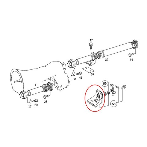 ベンツ ドライブシャフト サポートベアリング