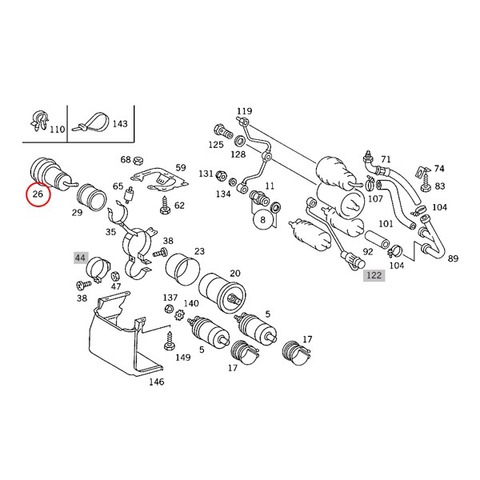 ベンツ 燃料アキュームレーター