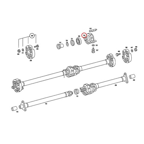 ベンツ プロペラシャフト センターベアリングサポート ＜ ベンツパーツ