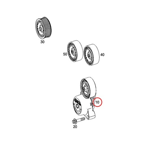 ベンツ ベルトテンショナー