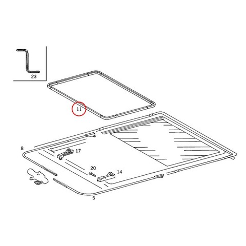 ベンツ サンルーフ用 シールリング