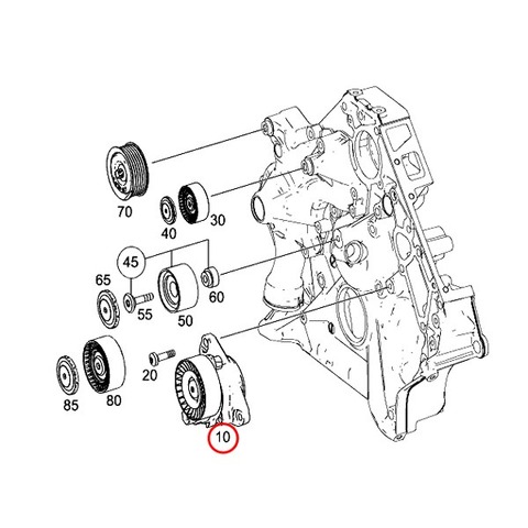 ベンツ ベルトテンショナープーリー
