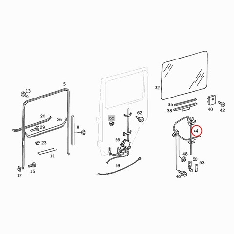 ベンツ パワーウインドウレギュレーター