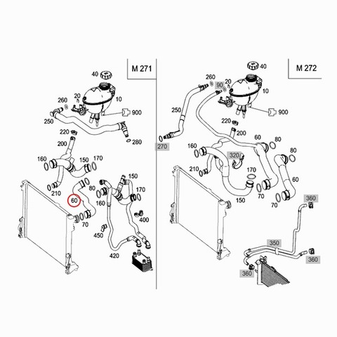 ベンツ ラジエーターホース
