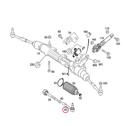 ベンツ ステアリングタイロッドエンド