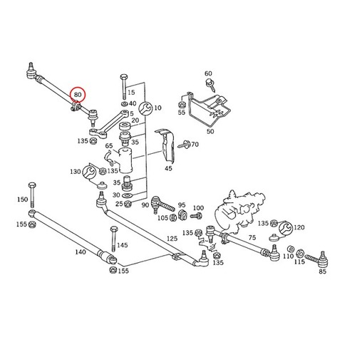 ベンツ ステアリングタイロッド