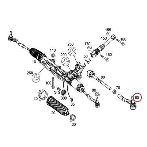 ベンツ ステアリングタイロッドエンド