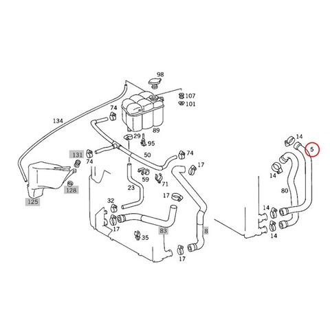 ベンツ ラジエーターホース