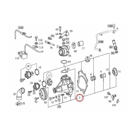 GRAF製 ベンツ ウォーターポンプ