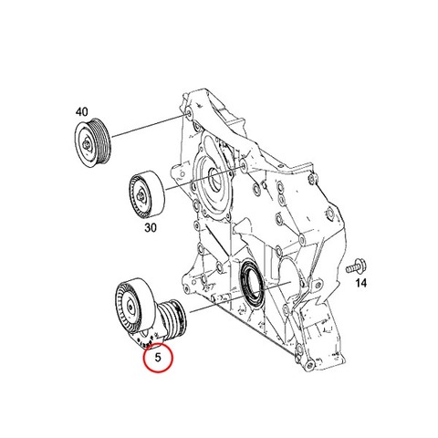 ベンツ ベルトテンショナープーリー