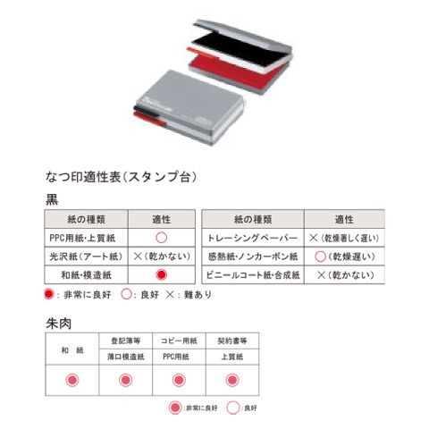 デュエット スタンプ台（エコス）黒 ／ 朱肉