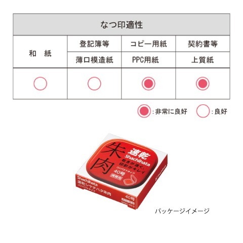 速乾シャチハタ朱肉　コンパクトタイプ 角型