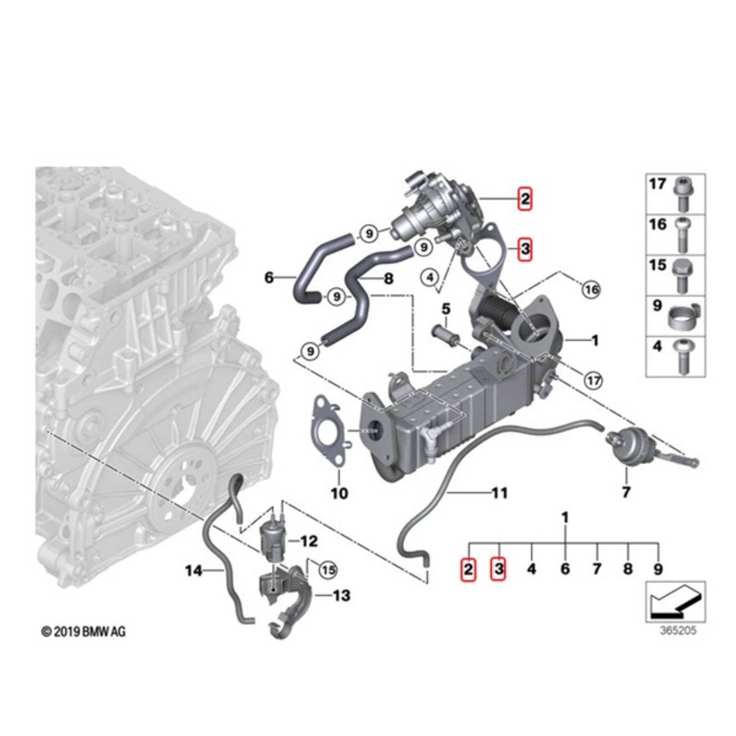 BMW Genuine Emission Reduction EGR Valve Exhaust Gas