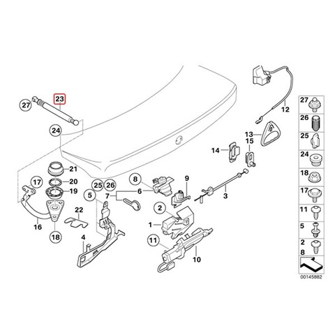 BMW トランクダンパー