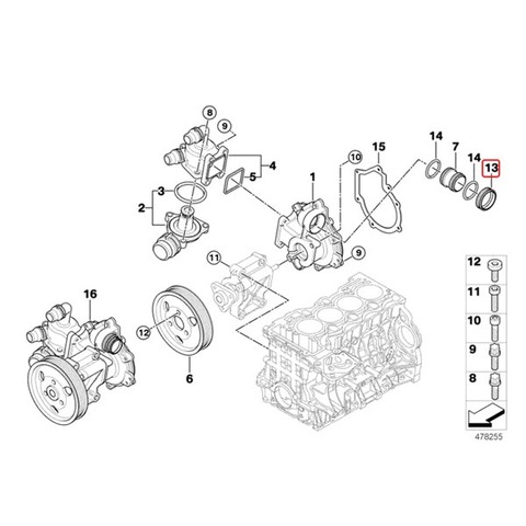 BMW ウォーターポンプ ダストカバー
