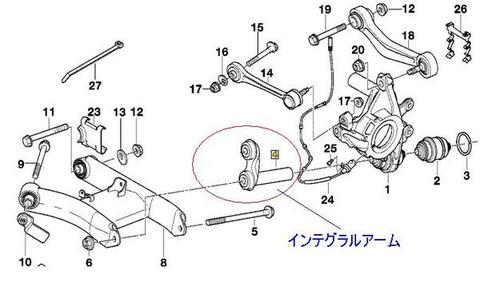 BMW リア/リヤ インテグラルアーム