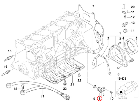 BMW クランク角センサー 3/5シリーズ ＜ BMWパーツ専門プロテック 
