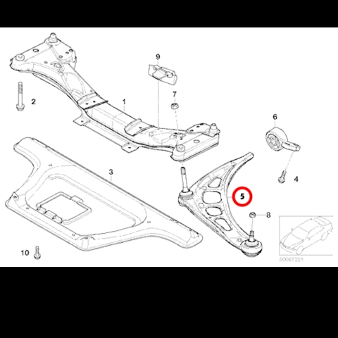 MEYLE製 BMW E46 フロント ロアアーム コントロールアーム 左側 318i 320i 323i 325i 328i 330i