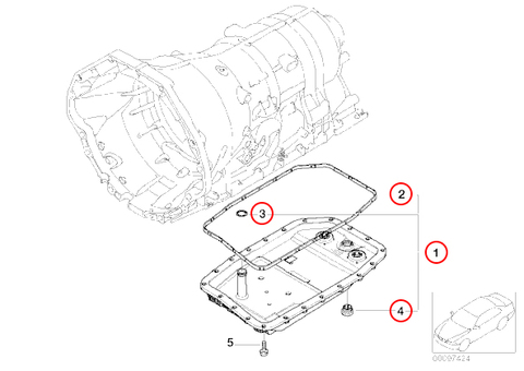 HAMBURG-TECHNIC製 BMW E60 E61 ATオイルパン オイルフィルターASSY/オイルフィルター 一体型ATオイルパン ガスケット付 24117571227 24152333903