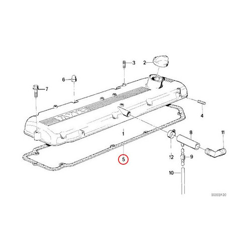 [訳有り] BMW E32 E23 E34 E28 E24 シリンダーヘッドカバーガスケット/タペットカバーパッキン M30 エンジン 11121271414 11121730231