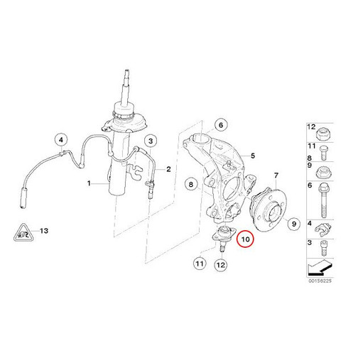 [6ヶ月保証] BMW MINI R50 R52 R53 クーパー クーパーS ワン ナックル ボールジョイント 新品 31126783443