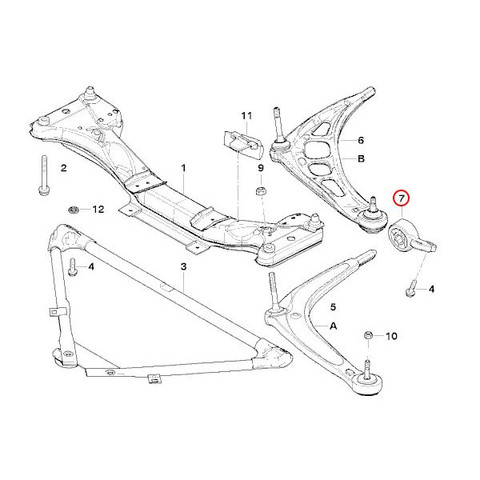 [6ヶ月保証]BMW E46フロント ロアアームブッシュ/ロアコンブッシュ 左右セット 31126757623 31126783375 31126783376 316ti 318ti