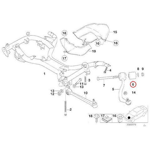 BMW E39 プルストラットアーム/スラストロッド/アッパーアーム ブッシュ 左右 2個セット 31129071085 31120006482 540i M5