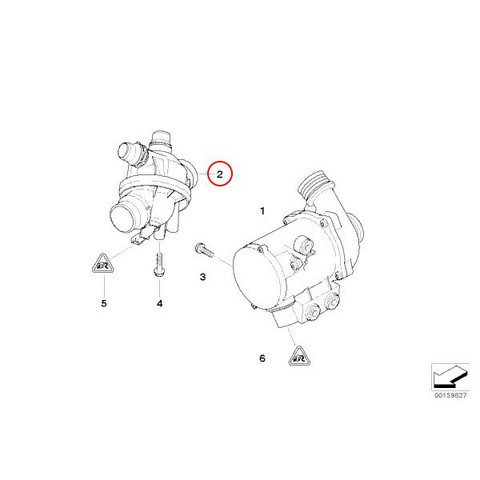 BMW E63 サーモスタット サーモスタッド 97℃ 開弁式 11537549476 11537544788 11537536655 630i