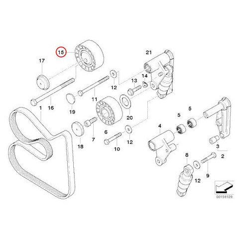 純正OEM INA製 BMW X3/E83 アイドラプーリー ガイドプーリー テンションローラー 11287535860 2.5si/xDrive25i 3.0si/xDrive30