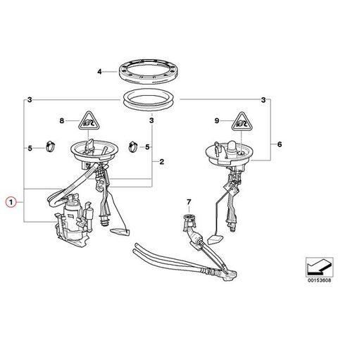 BMW 5シリーズ E39 燃料ポンプ フューエルポンプ ASSY 16146752368 セダン ツーリング 525i 528i 530i 540i