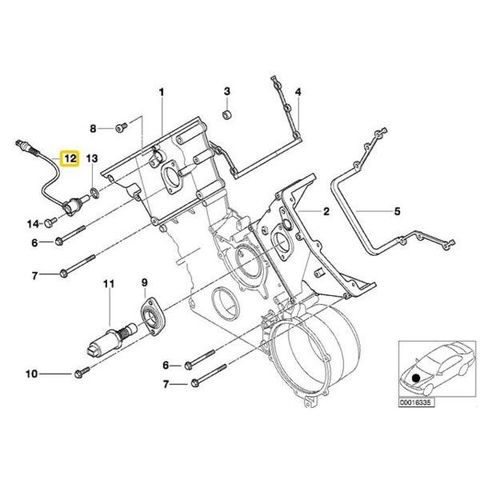 Febi BILSTEIN製 BMW E39 E38 X5 E53 カムシャフトポジションセンサー/カム角センサー/カムセンサー 12147539166 12141438083