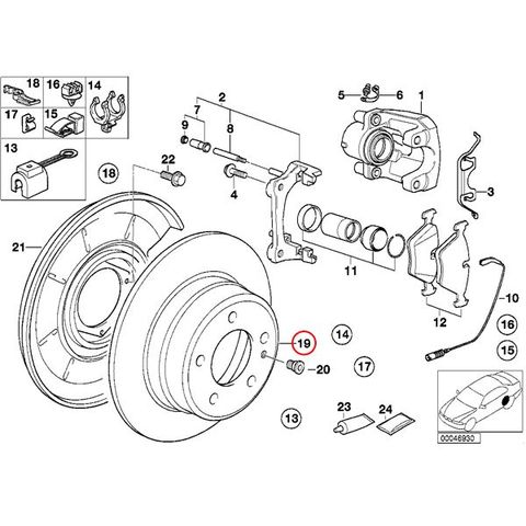 Brembo製 BMW E36 Z3 Mモデル用 リア/リヤ ブレーキローター 左右セット 34212227177 34212227178 34212227177B 34212227178B M3B