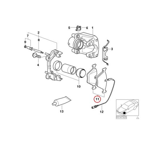 ATE製 BMW 5シリーズ E39 フロント ブレーキパッド/ディスクパッド 34116761252 607078 525i 530i 540i