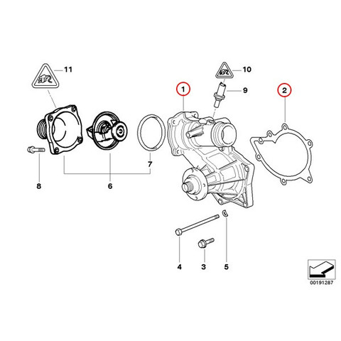 BMW ウォーターポンプ ガスケット付き