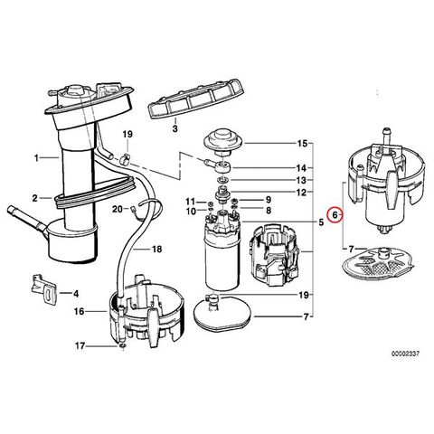 BOSCH製 BMW 5シリーズ E34 燃料ポンプ/フューエルポンプ 16147161387 0580314123 520i 525i 530i 535i