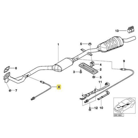 BOSCH製 BMW O2センサー/ラムダセンサー ユニバーサルタイプ 15738 11781247406 11781742050 11781742051 11781743996