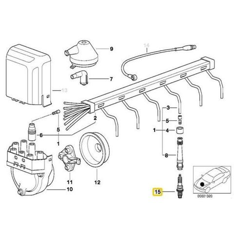 BOSCH製 BMW 6シリーズ E24 スパークプラグ プラチナプラス USAモデル用 1本 4037 12121279599 635CSi