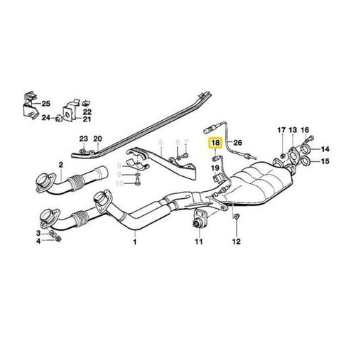 BOSCH製 BMW E34 E24 E32 O2センサー/ラムダセンサー 13052 11781720537 730i 735i 735iL 635CSi 530i 535i M5