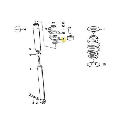 BMW 3シリーズ E30 リア ショックアッパーマウント左右 33521128819 318i 320i 325i M3