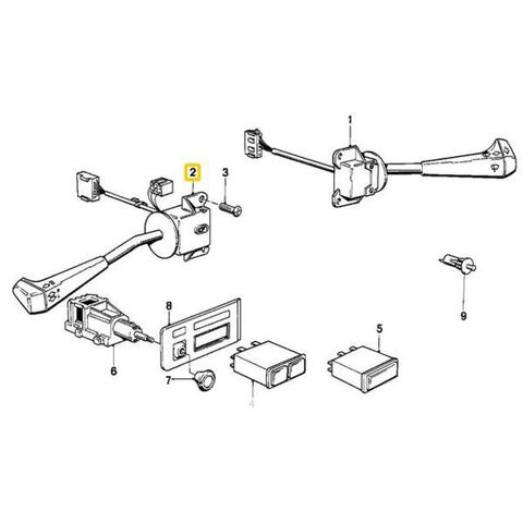 純正 BMW 3シリーズ E30 ターンシグナルスイッチ/ウィンカースイッチ Genuine 61311375190 318i 320i 325i M3