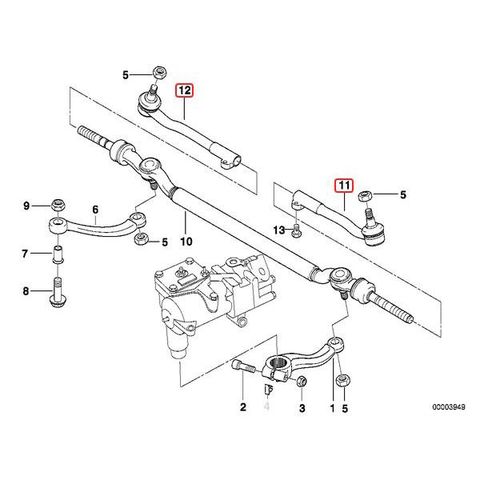 MEYLE製 BMW 7シリーズ E38 ステアリングタイロッド左右セット 32211141345 32211141346 735i 740i 750iL L7