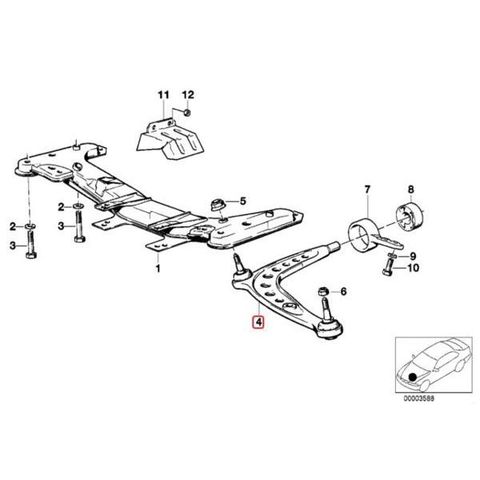 BMW 3シリーズ E30 ロアアーム/コントロールアーム 左右 31121127725 31121127726 318i 320i 325i M3