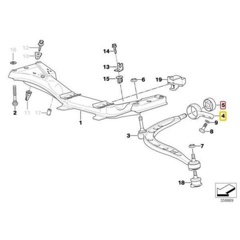 BMW Z3 ロードスター ロアアーム/コントロールアームブッシュM3C形状付き左右 ブラケット付き 31121139789 31121139790 31129058931