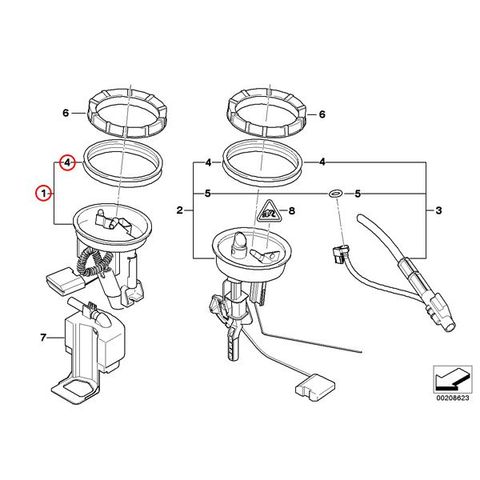 BMW 燃料ポンプ シールリング付き