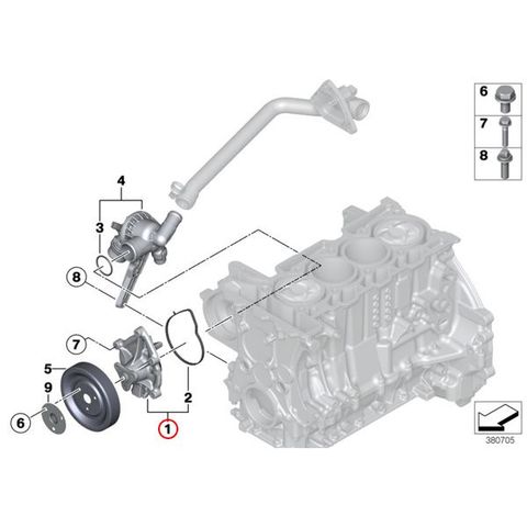 [6ヶ月保証]GRAF製 BMW MINI ミニ ウォーターポンプ N12 N14 N16 N18 エンジン用 ガスケット付き 11518604888 11517550484 11517648827